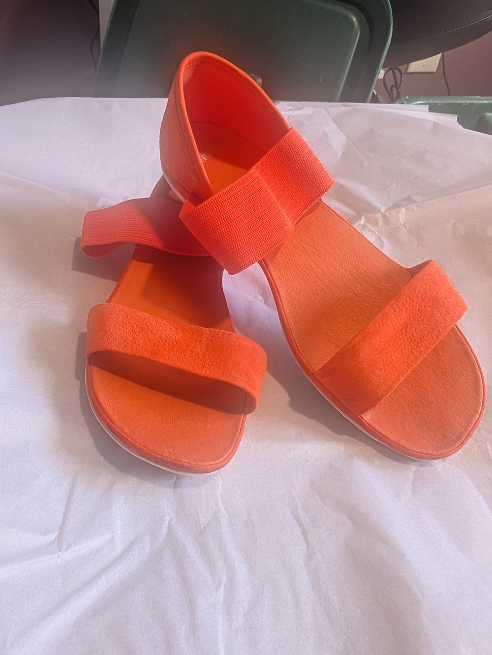 Camper Orange Strap Sandals